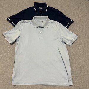 2 lot of Untuckit Polo Shirts (Men's M) Navy Blue short sleeve